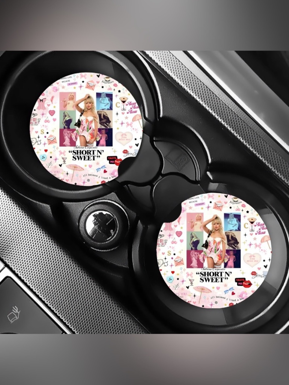 Sabrina Carpenter Car Coasters Absorbent Set of (2)
